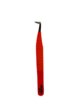 Orange 90* Boot Fiber Tip Tweezer - Proverbs 10:4