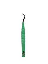 Green Strong Curve Fiber Tip Tweezer - Colossians 3:23