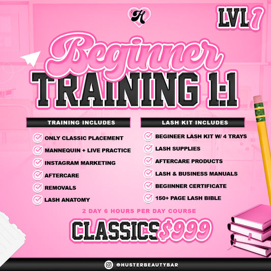 2 Day 1:1 Beginner Lash Training