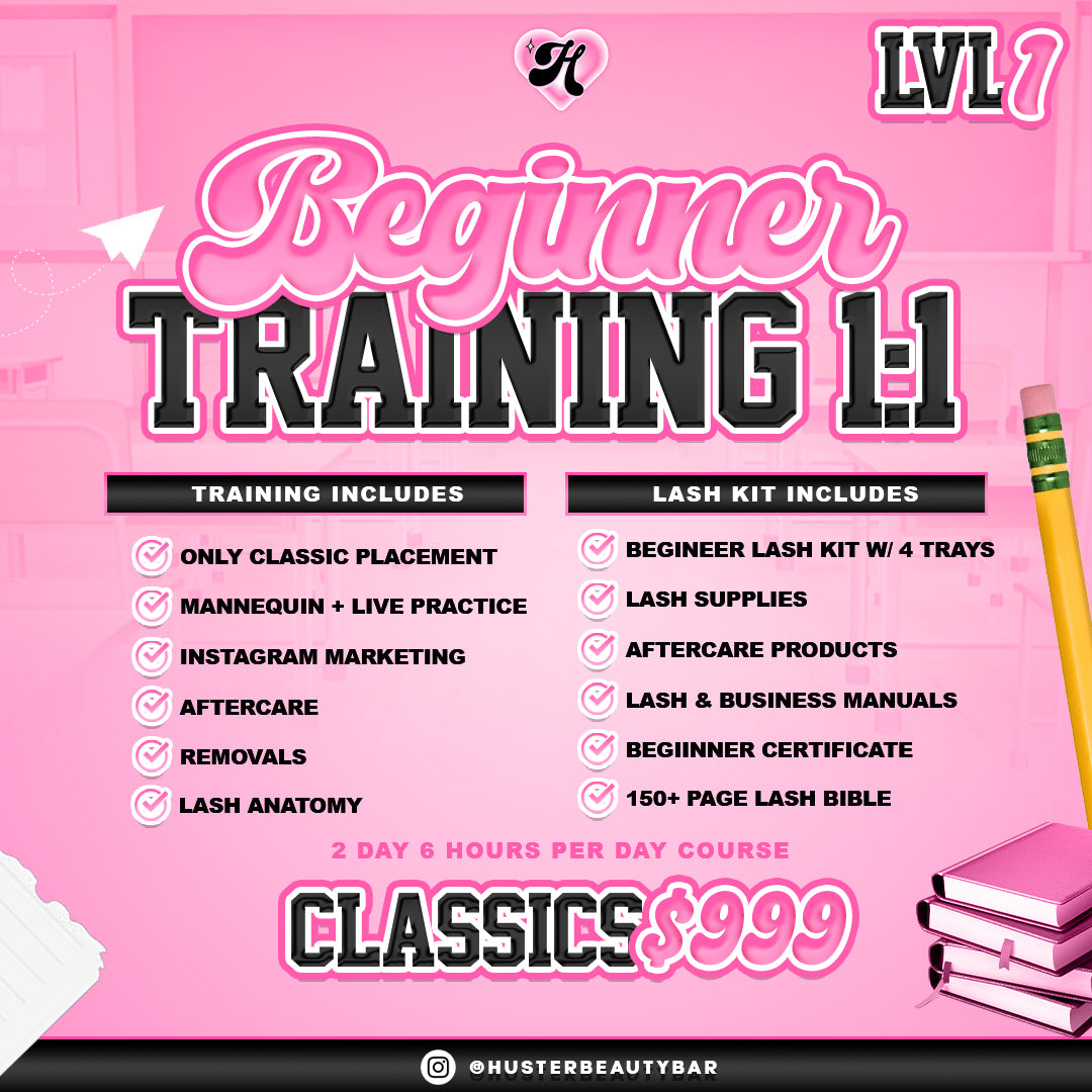 2 Day 1:1 Beginner Lash Training