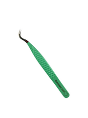 Green Strong Curve Fiber Tip Tweezer - Colossians 3:23
